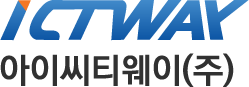 아이씨티웨이 심볼마크의 비례를 격자로 표시한 그리드 시스템