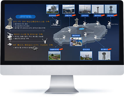 해상교통관제 VTS 시스템 관제 화면